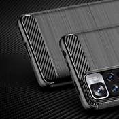 slomart Ohišje Carbon Case, fleksibilna torbica za Xiaomi Redmi Note 11 Pro+ 5G (Kitajska)/11 Pro 5G (Kitajska)/Mi11i HyperCharge/Poco X4 NFC črna