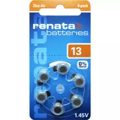 Renata Gumbne celice ZA 13 Cink-zračni Renata Hearing Aid PR48 305 mAh 1.4 V 6 KOS