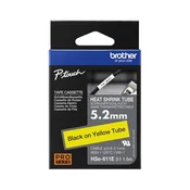 Trak Brother HSe-611E termo skrčljiv (5.2 mm, črno na rumenem), original