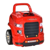 HOMCOM HOMCOM Igrača delavnica tovornjak z motorjem in 61 dodatki za otroke 3-5 let, kolesa in ročaj, 40x39x47 cm, rdeča, (20752785)