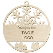 shumee Okrasna kroglica z logotipom 1 KOS lesene kroglice podjetja z vašim logotipom velike