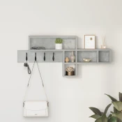 vidaXL Nadwyčajna obešalnik za plašče Betonsko siva 100 x 12 x 43.5 cm