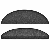 Prostirke za stepenice 10 kom 56x17x3 cm antracit poluokrugle