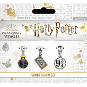 CARAMBA The Carat Shop Harry Potter Slider Charm Set Hogwarts Express Ticket Track 9 3/4 OBESKI, (20852235)