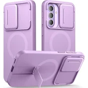 Maska Tech-Protect Kevlar Aura MagSafe za Galaxy A57, ljubicasti