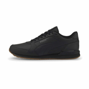 PUMA Niske tenisice Runner v3, kameno siva / crna