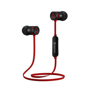 Powerton W2, brezžične slušalke bluetooth, brezžične črno-rdeče, športne, z magnetnim pritrdiščem tipa bluetooth
