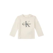 Calvin Klein Jeans Majica  bež / crna / bijela