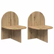 vidaXL Nočna omarica 2 pcs Artisan hrast 48 x 49 x 65 cm
