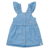 little dutch otroška oblekica brez rokavov denim