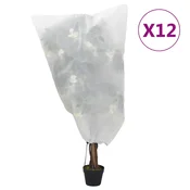 Navlake od flisa za biljke s vezicom 12 kom 70 g/m2 0,8 x 0,8 m