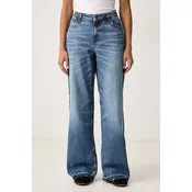Guess Jeans kavbojke s širokimi hlačnicami ženske