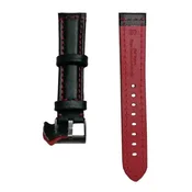 Kožni kaiš Diloy 22mm DIL393.1.6 Crni sa crvenim štepom
