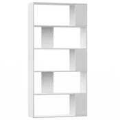 Vidaxl Knjižna omara/paravan bela 80x24x159 cm iverna plošča
