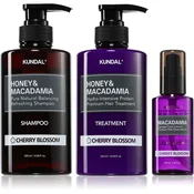 KUNDAL Honey & Macadamia Cherry Blossom set za suhe in poškodovane lase