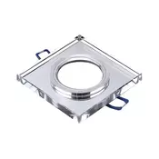 Ugradno svetlo 1xGU10/MR16/10W/230V 9x9 cm sjajni hrom