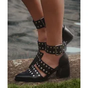 Visoka peta ženska - MIDNIGHT VALE STUDDED HEELS - KILLSTAR - KSRA014891