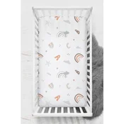 Abc Narandžasta, Braon i Mint Ranforce Fitted Plahta za Bebe