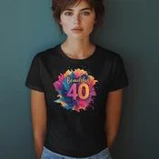 Camiseta Majica sa štampanim printom Cam 901, Ženska, Crna