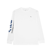 PUMA Športna majica temno modra/bela