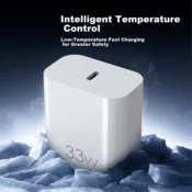 J.ZAO GaN Punjac za Apple i Android uredaje, 33W/30W, Type-C na Type-C, 1.5 m, Beli