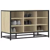 Vidaxl vidaXL Klop s prostorom za čevlje sonoma hrast 84x40x53,5 cm