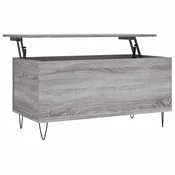 Vidaxl Klubska mizica siva sonoma 90x44,5x45 cm inženirski les