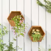 Zidne sadilice 2 kom boja hrde od celika COR-TEN 30x10x25 cm