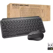 LOGITECH Bežicna tastatura i miš MX Keys Mini Combo US/ tamno sivi