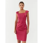 Rinascimento Cocktail obleka CFC0115251003 Roza Slim Fit