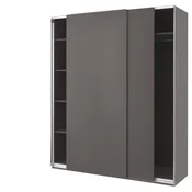 PAX/HASVIK Garderobna omara, temno siva/temno siva, 200x66x236 cm