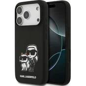 Karl Lagerfeld Liquid Silicone KCH Sketch MagSafe Zadní Kryt pro iPhone 17 Pro Black