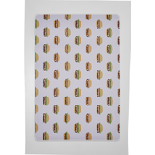 Burger Allover Desk Pad White/Multicolor
