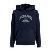 Jack & Jones Junior Majica JJEDenver temno modra / siva / bela