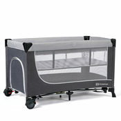 KINDERKRAFT potovalna posteljica Leody, grey