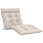 Vidaxl Blazina za ležalnik VIANEN 100% poliester Bela 200 x 90 x 8 cm