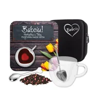 shumee Babičin darilni set, termos steklena posodica za čaj Grandmas Tea, srček
