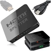 Razdelilnik slike 1x2 UHD 2x HDMI 4Kx2K 3D zvoka majhen razdelilnik