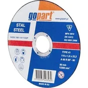 Gopart ploščati jekleni rezalni disk A60T 115 x 1,0 x 22,23 mm