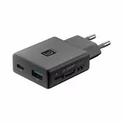 CellularLine PowerLITE Slim Dual hišni polnilec, 45 W, črni (ACHSLIM2USBGAN45WK)