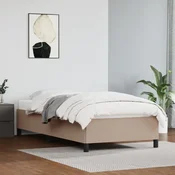 shumee vidaXL Posteljni okvir Cappuccino 80x200 cm oblazinjen z umetnim usnjem