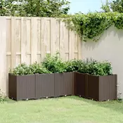 Vrtna sadilica smeda 160 x 120 x 53 cm PP