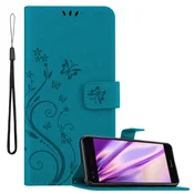 Cadorabo CADORABO Huawei Y6 PRO 2017 v klasična rožnata zlata - ovitek v cvetličnem dizajnu z magnetnim zapiranjem, stoječo funkcijo in režami za kartice, (20563439)