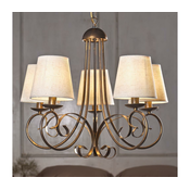 ONLI - Luster na lancu POMPEI 5xE14/6W/230V bronzan