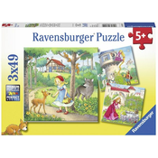 Ravensburger sestavljanka Rdeča kapica, 3x49 kosov