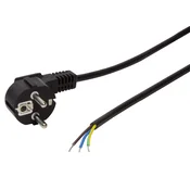 LOGILINK LogiLink tok priključni kabel [1x kotni varnostni moški konektor - 1x prosti konec] 1.50 m črna, (20415073)