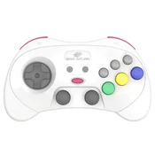 Brezžični krmilnik Retro-Bit SEGA Saturn® 2,4 GHz Pro - bel (Saturn/PC/SWITCH)