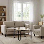 vidaXL Klubska miza Sonoma hrast 79,5 x 79,5 x 45 cm Inženirski les