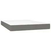 Vidaxl Vzmetnica z žepkasto vzmetjo srednje trdote temno siva 140x200x20 cm blago