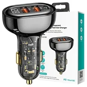 USAMS USAMS OMREŽNI POLNILEC 2XUSB+1XUSB-C 125W ZA TELEFONE ČRN, (22007304)